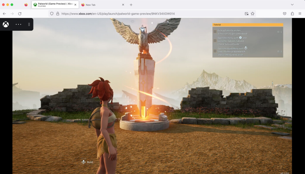 performance playing palworld in xbox cloud on a mac