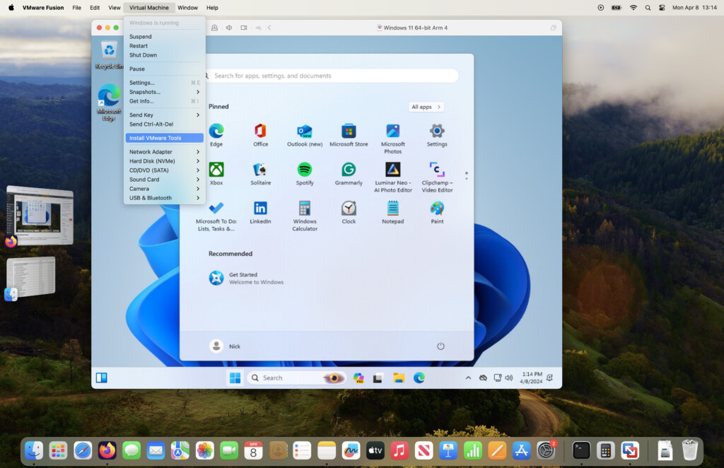 install vmware tools mac