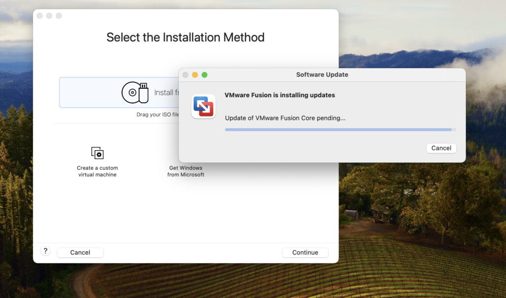 vmware fusion updates