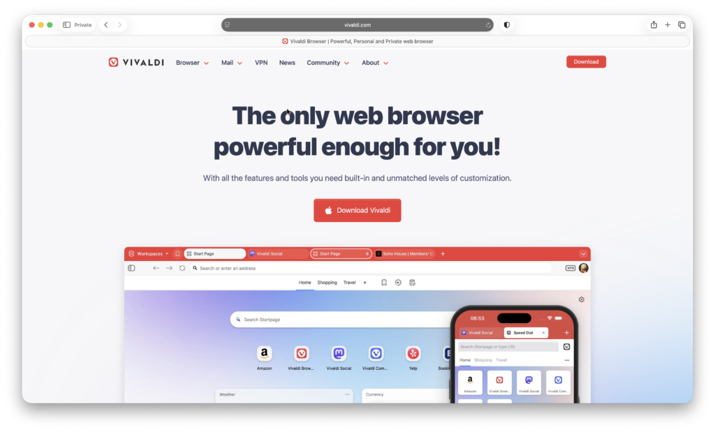 vivaldi for mac browser