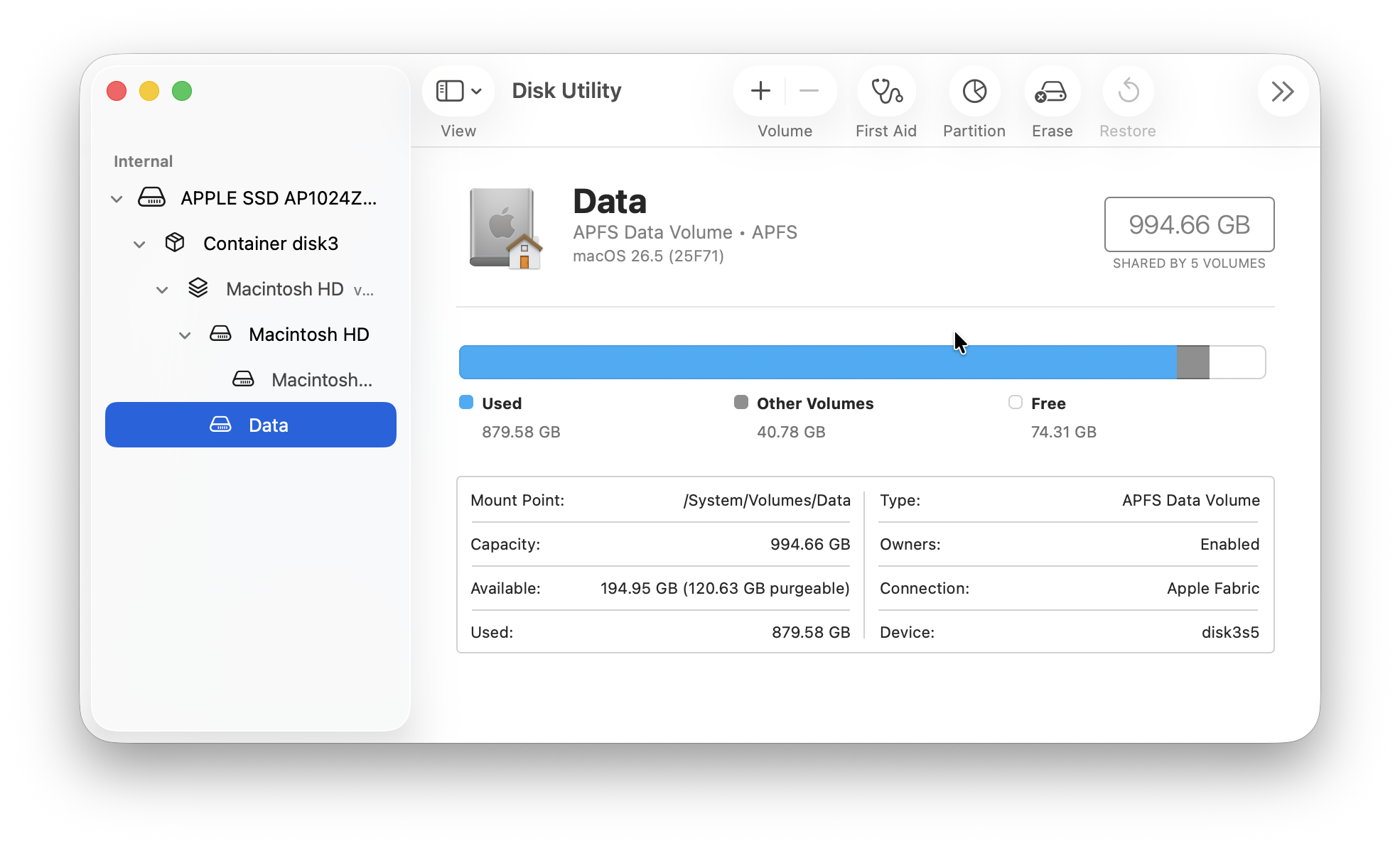 exFAT disk utility