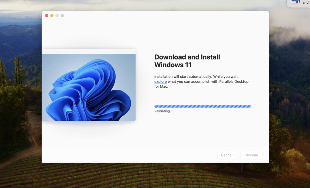 parallels installing windows on a mac