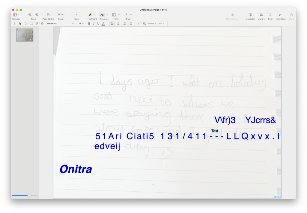 nitro pdf failed handwriting scan