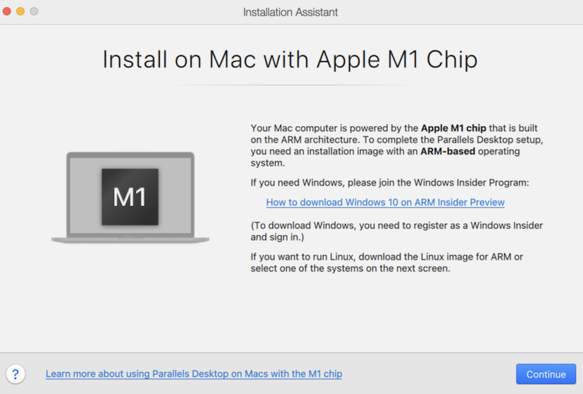 parallels windows arm installation