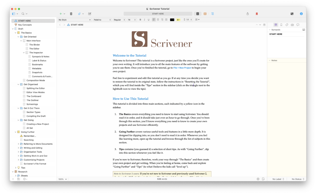 scrivener tutorial