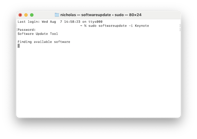 update mac apps using terminal