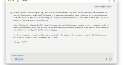 chatgpt search for mac release - cover