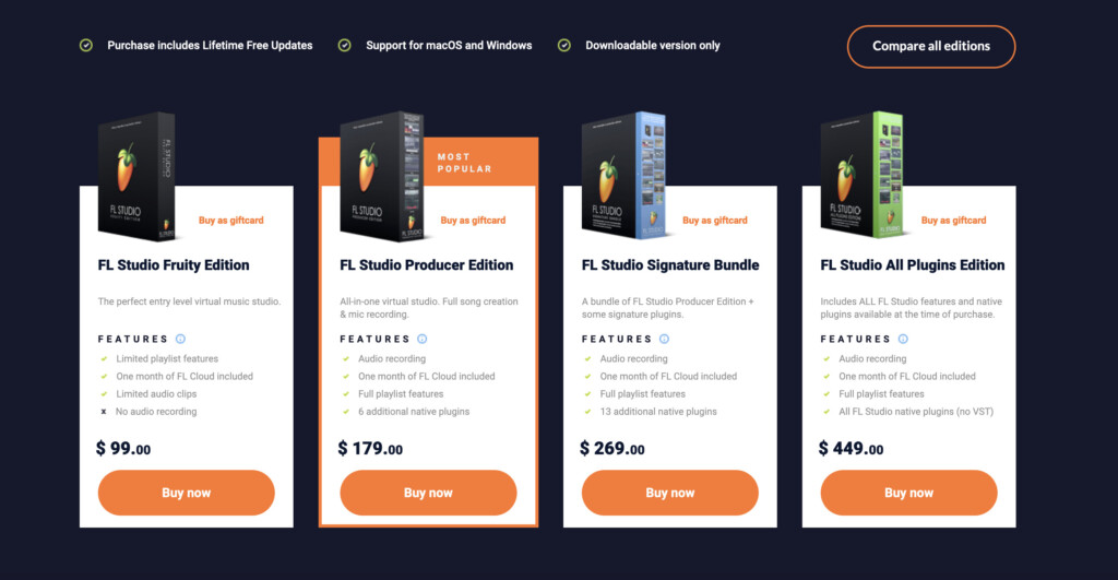 fl studio mac pricing