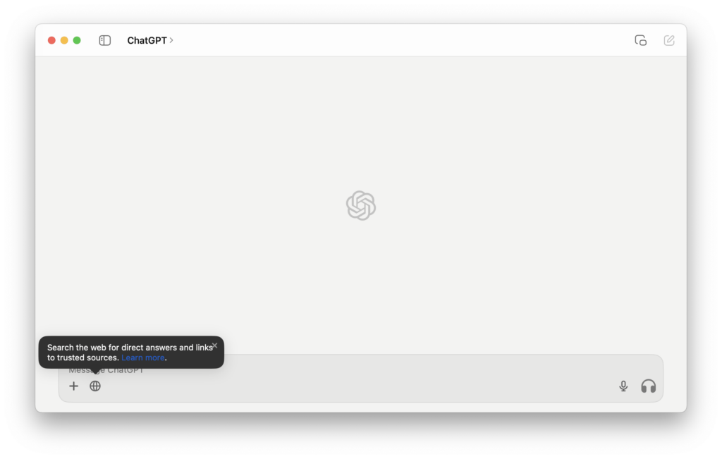 chatgpt search for mac