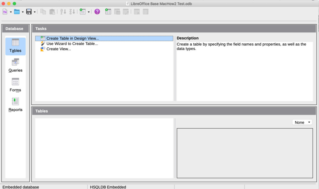 libreoffice mac create table