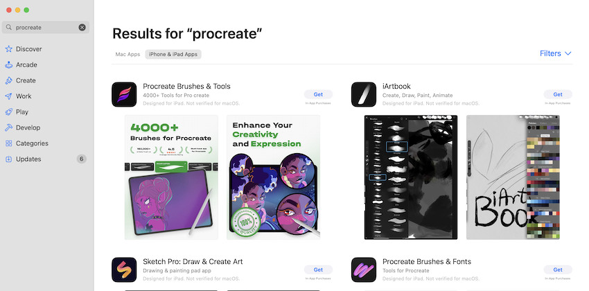 procreate mac app store