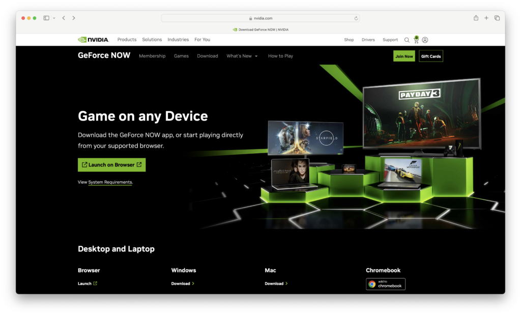 geforce now for mac