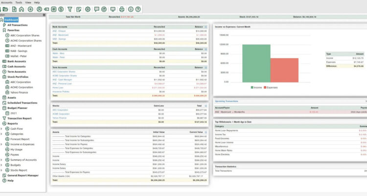 money manager ex mac dashboard