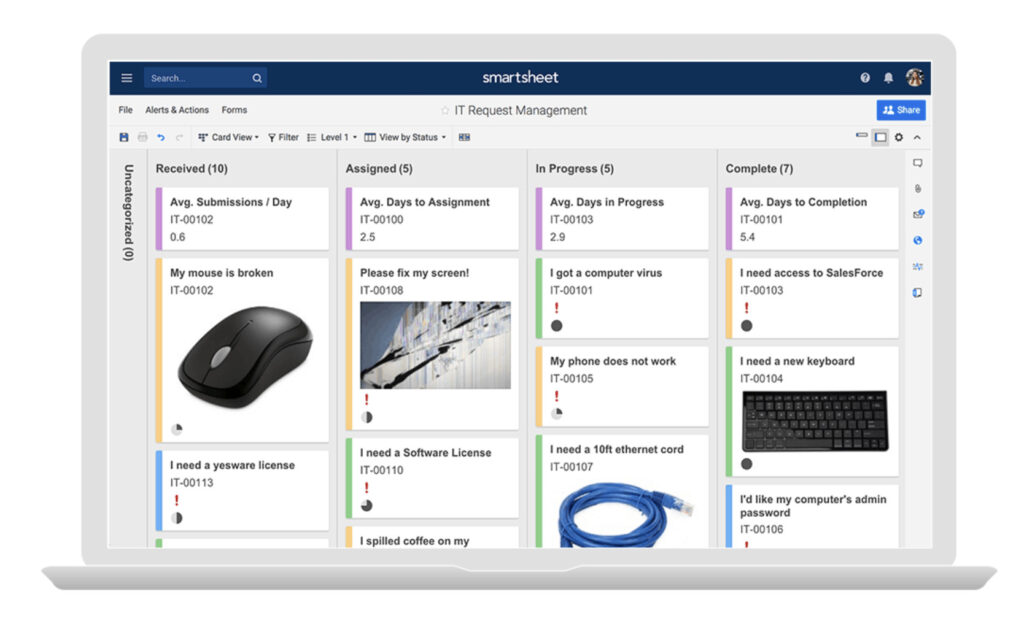 smartsheet cards
