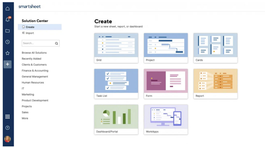 create new report or template