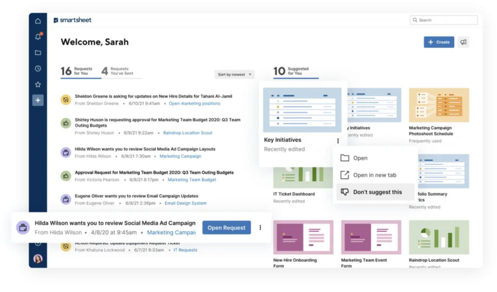smartsheet home