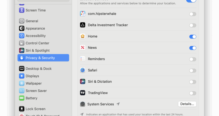 location services mac