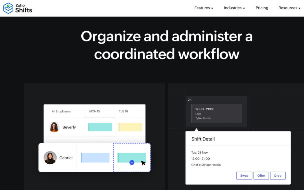 zoho shifts