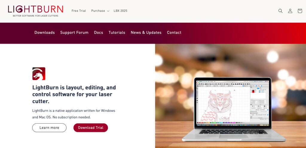 lightburn laser cutter software