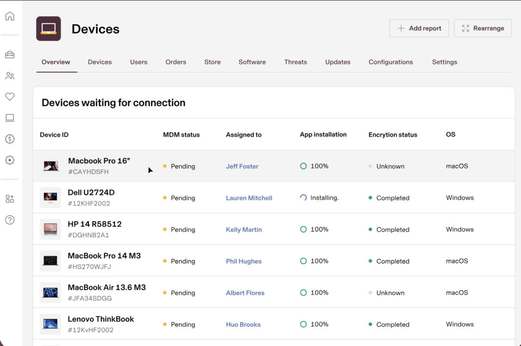 rippling onboarding and device assigning
