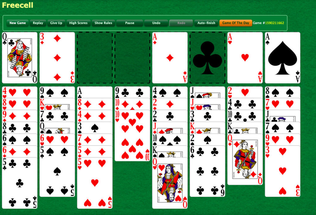 freecell green felt