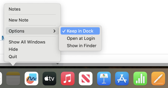 dock in macos