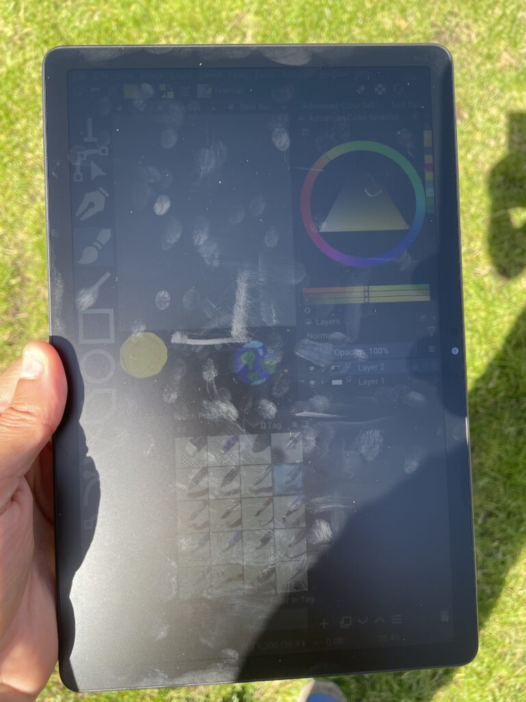 huion slate 11 bright light