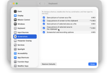 screenshot keyboard shortcuts on mac