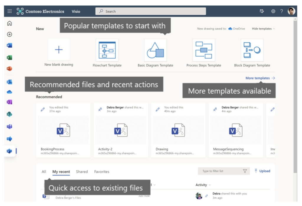 visio for web on mac new diagram