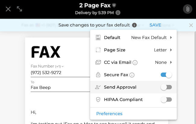 ifax preferences