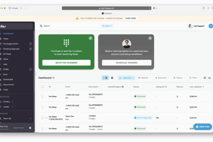 ifax review - dashboard