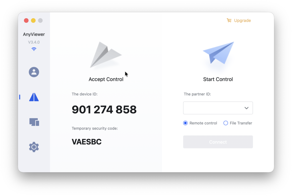 anyviewer for mac connect
