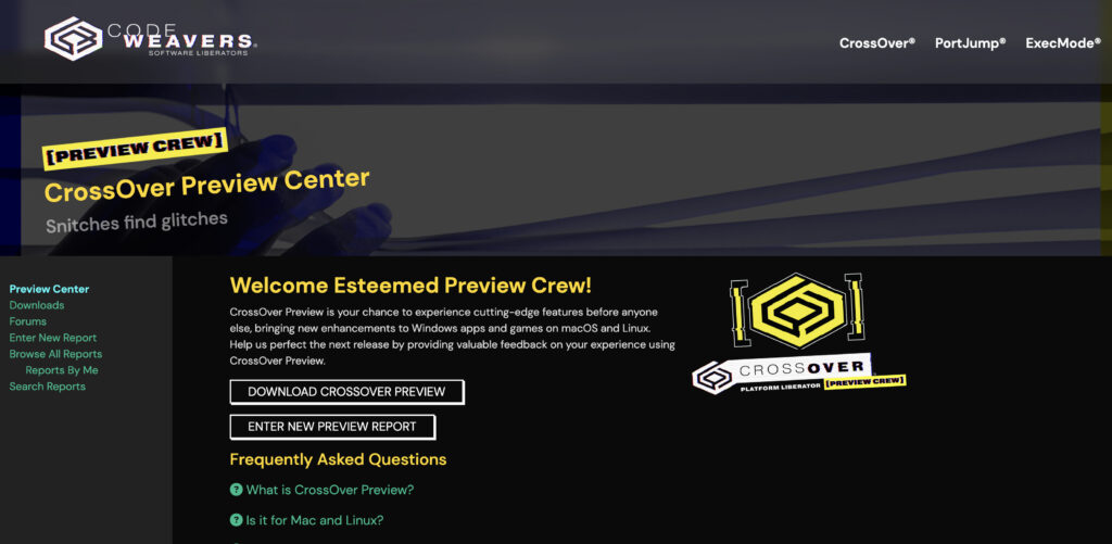 crossover preview page