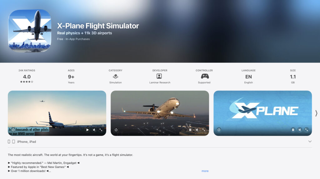 xplane for ios