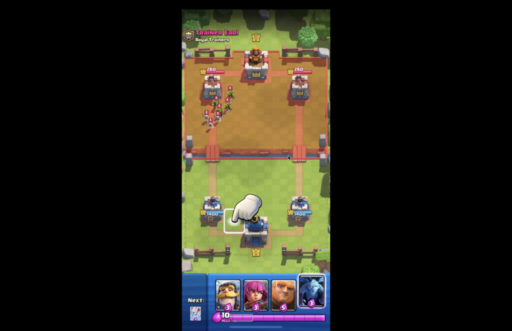 Clash Royale on a Mac using iPhone screen mirroring