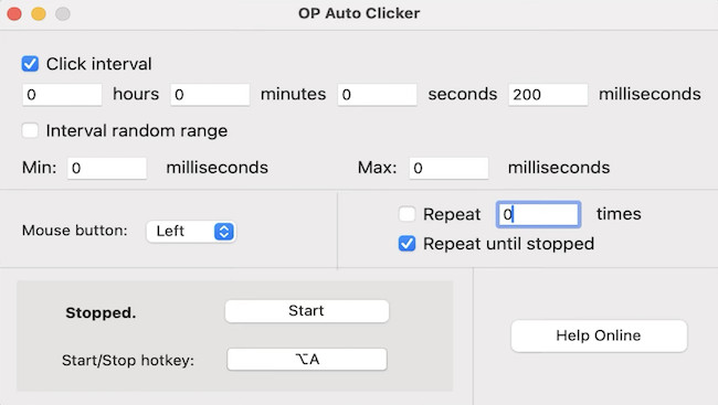op auto clicker for mac