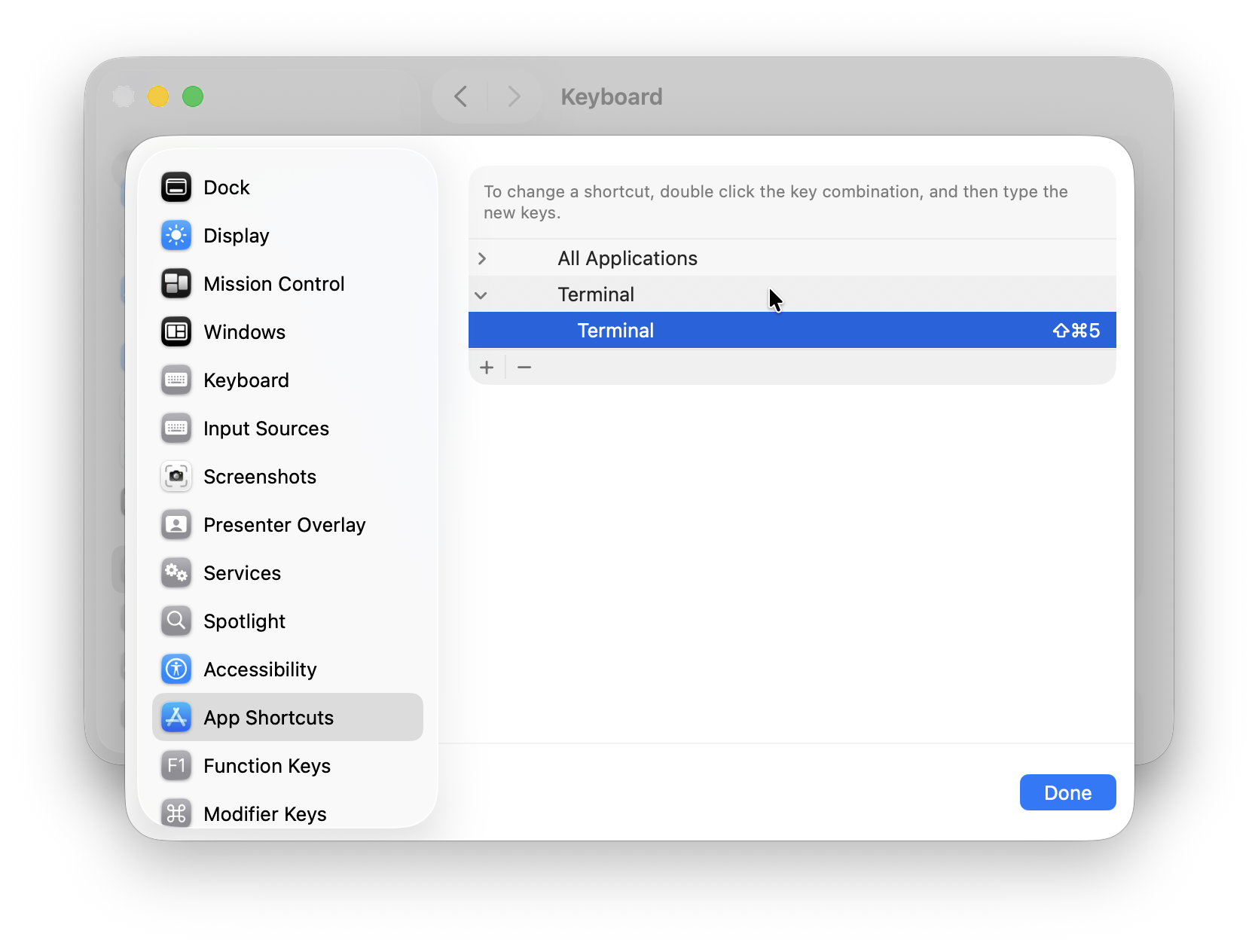 open terminal on mac with keyboard shortcut