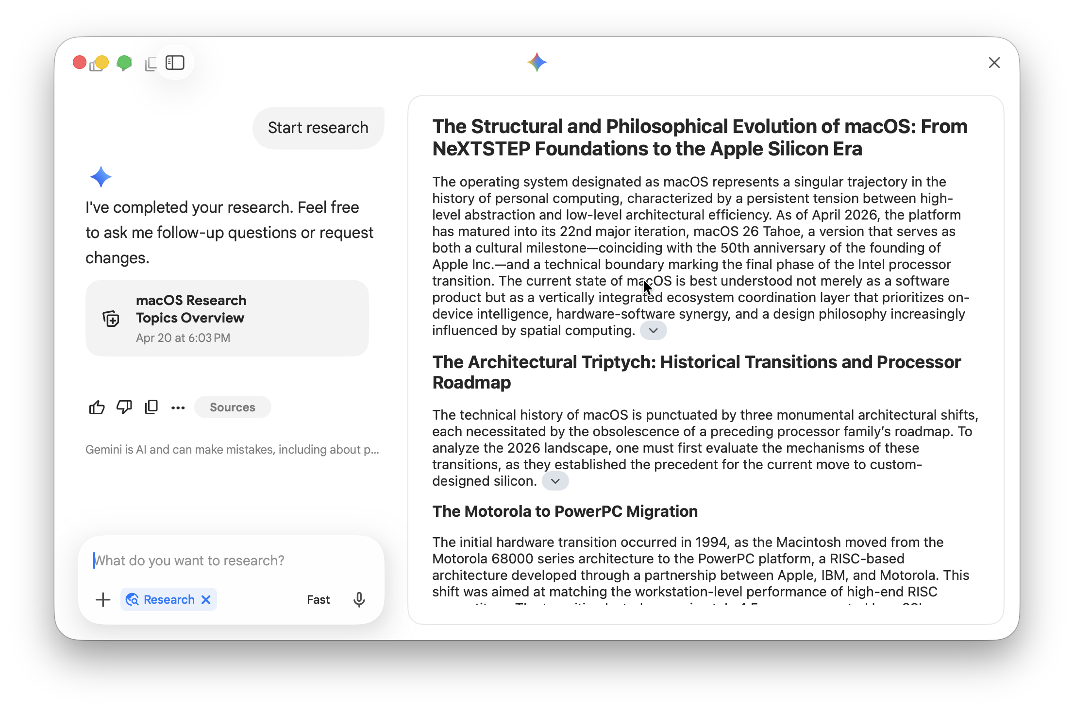 gemini deep research summary
