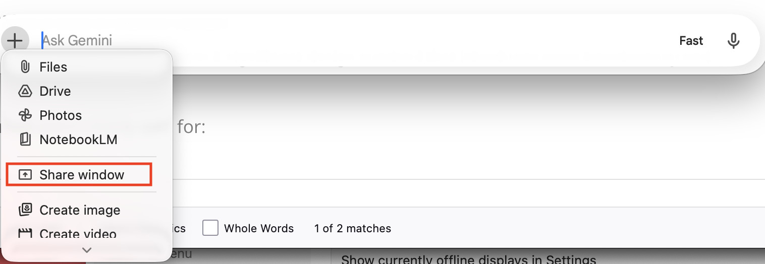 gemini mac share window