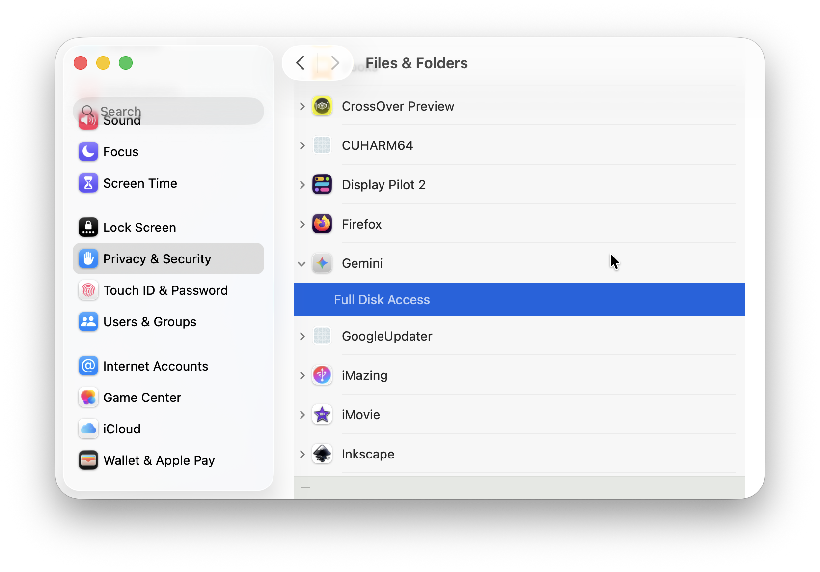 google gemini mac file access 