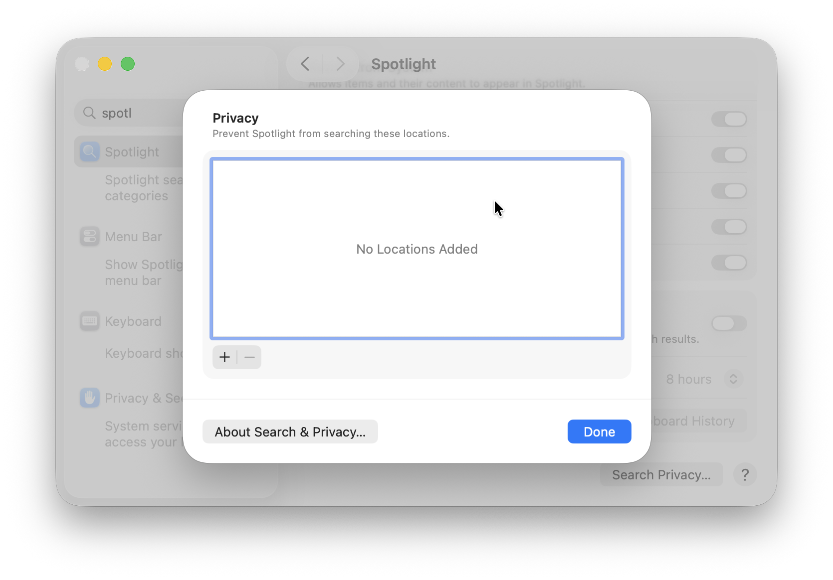 rebuild spotlight finder mac