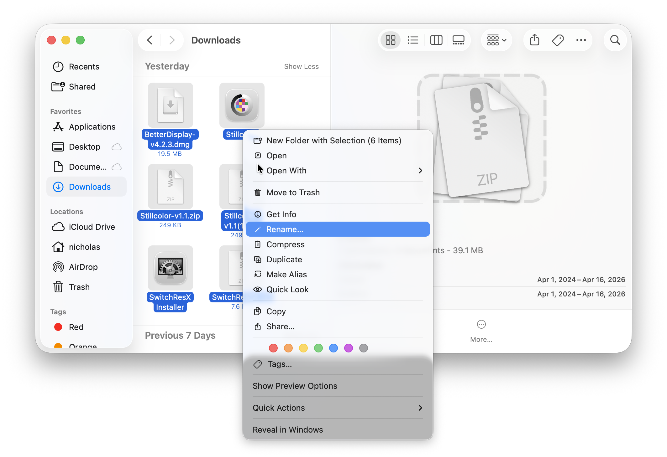 rename multiple files in finder on mac