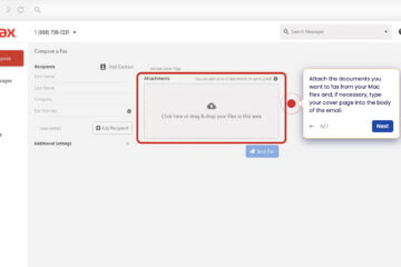efax on mac interface