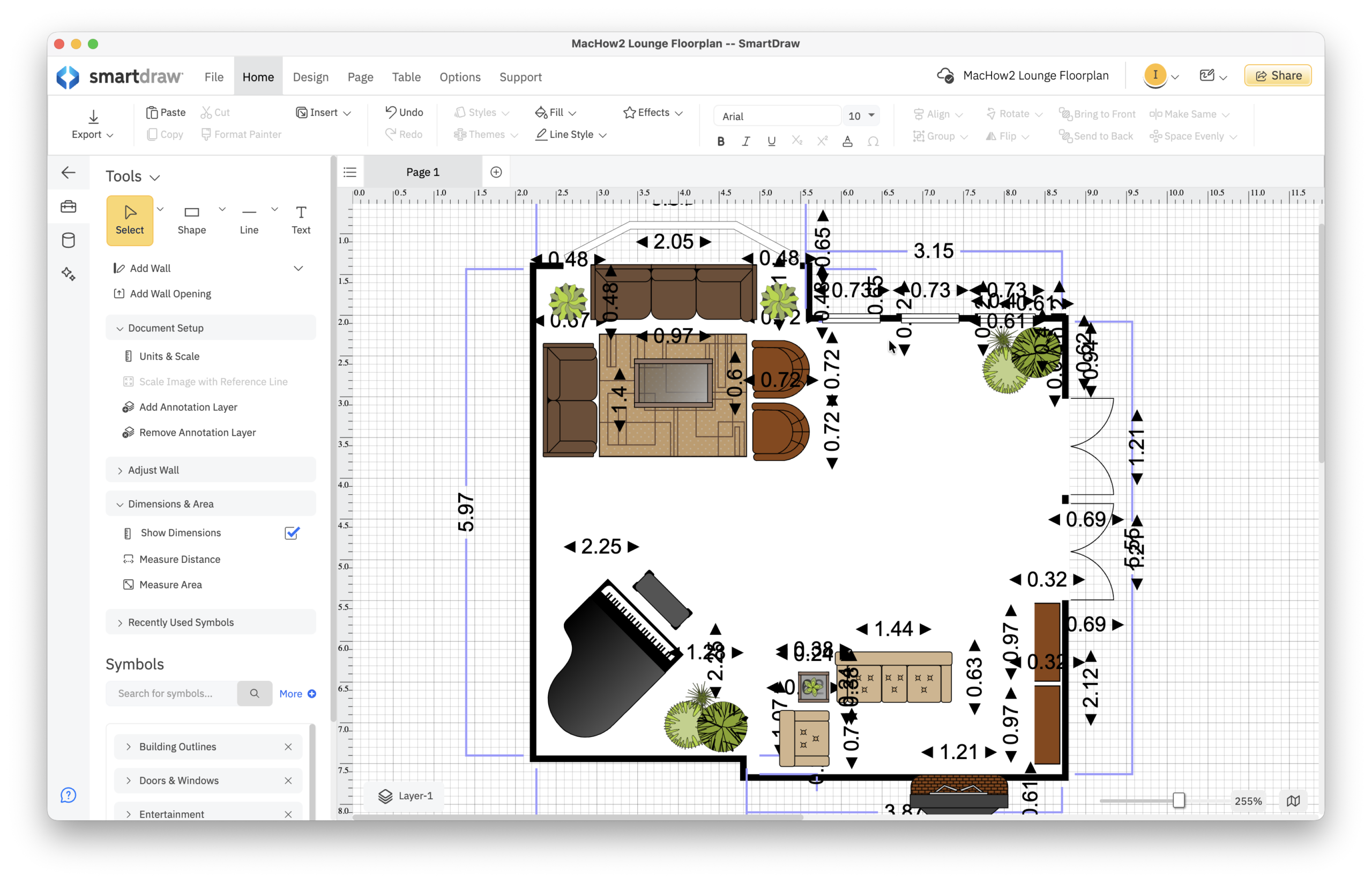 floor plan measurements on a mac