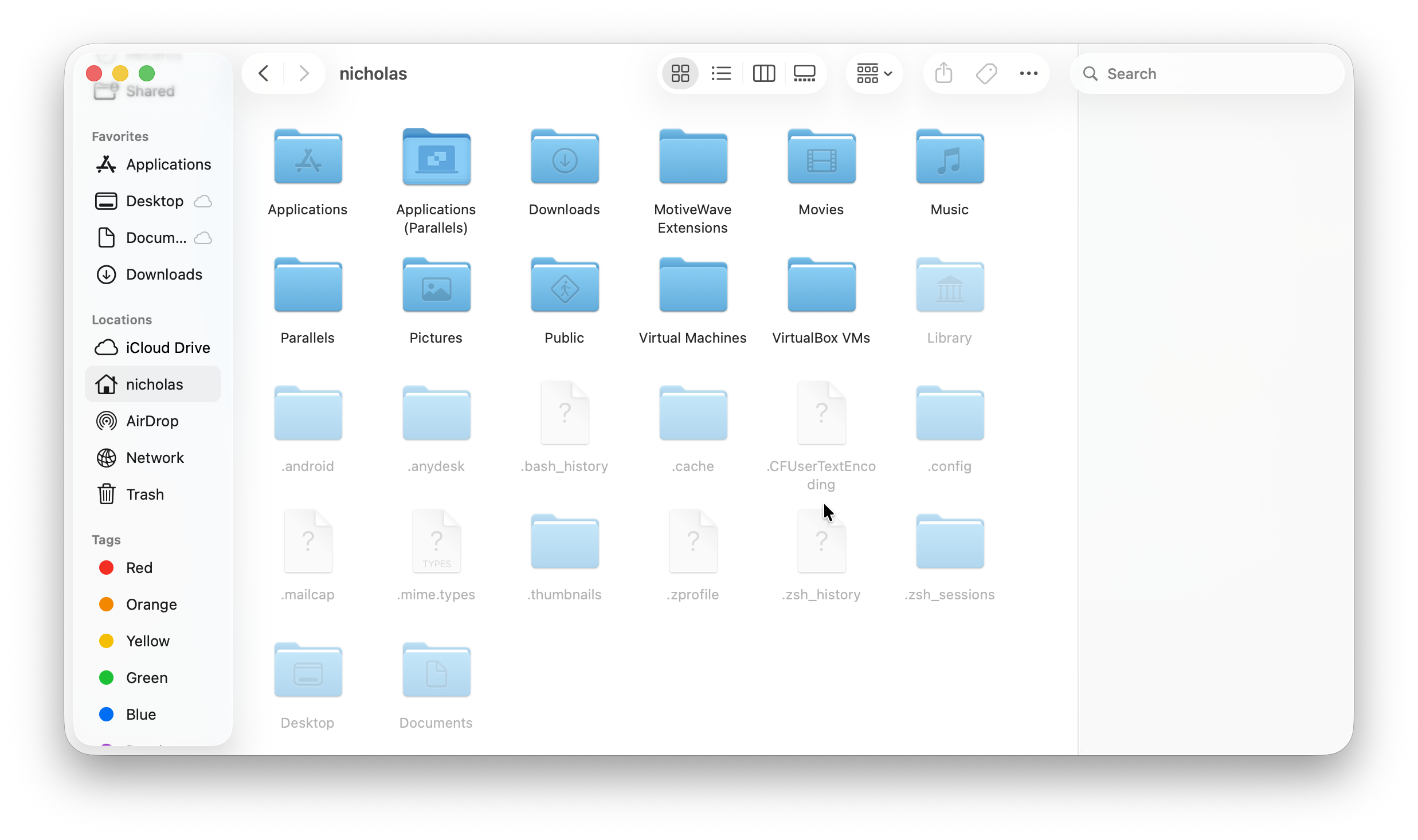 hidden files revealed on mac