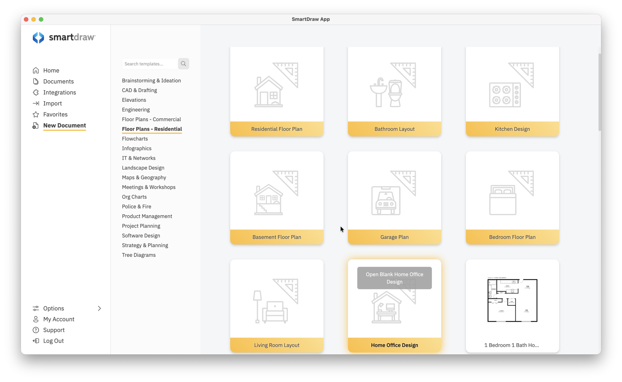 smartdraw floor plan categories