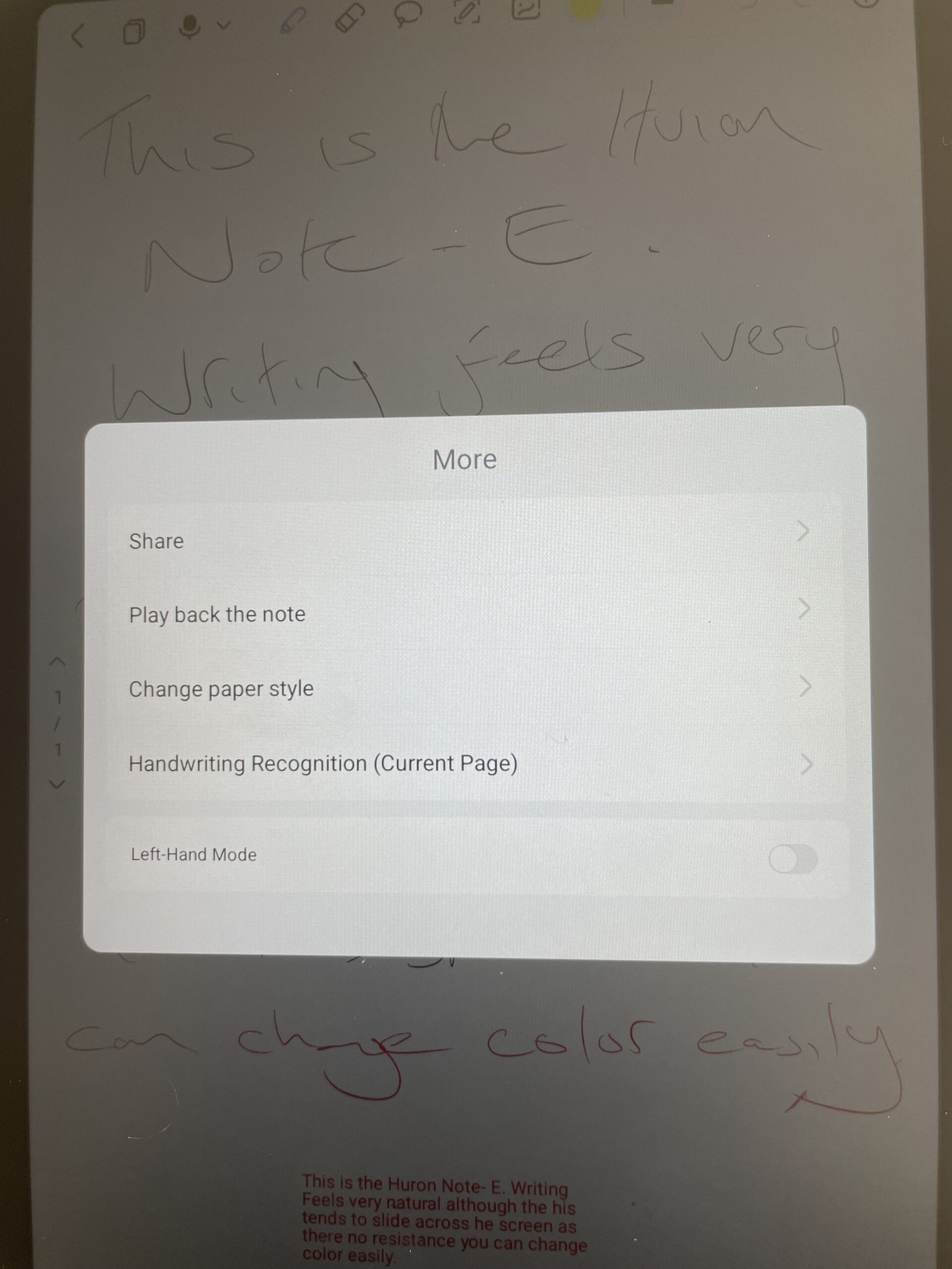 Huion Note E handwriting OCR