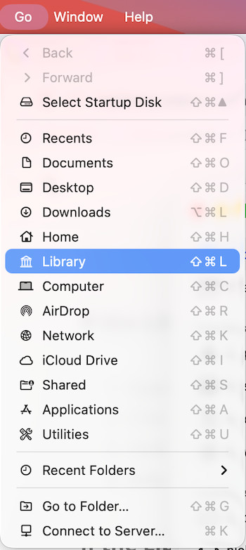 hidden library folder mac