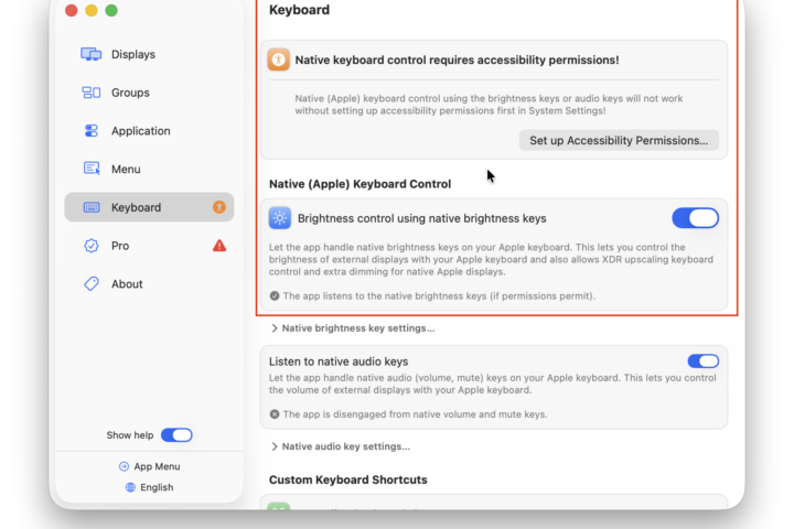 mac keyboard brightness external display controls - betterdisplay