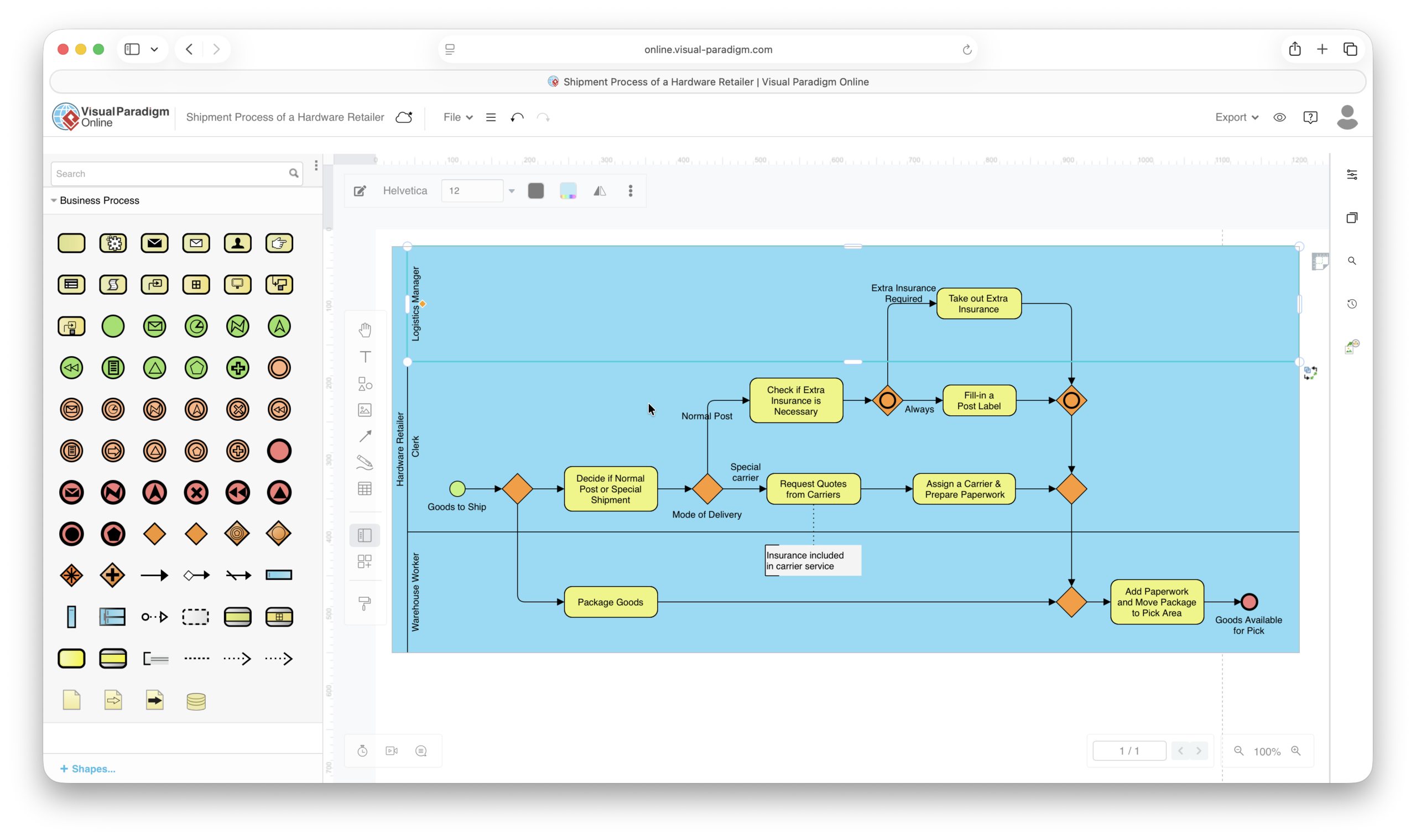 visual paradigm on mac - process flow